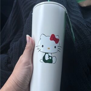 Starbucks White and Red Hello Kitty Tumbler